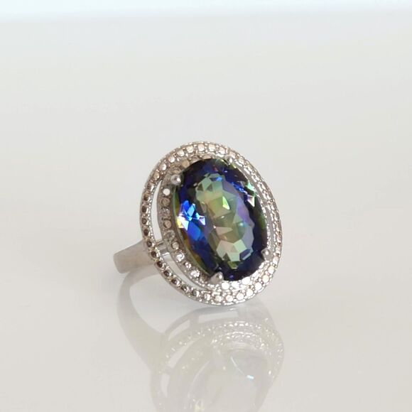 Mystic Gemstone Ring 6.2 Carats Size 7 - Picture 2 of 9